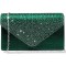 Ladies Frosted Satin Evening Clutch Purse Bag Crossbody Handbags Party Prom Wedding Envelope