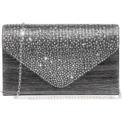 Ladies Frosted Satin Evening Clutch Purse Bag Crossbody Handbags Party Prom Wedding Envelope