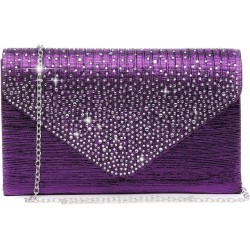 Ladies Frosted Satin Evening Clutch Purse Bag Crossbody Handbags Party Prom Wedding Envelope