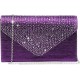 Ladies Frosted Satin Evening Clutch Purse Bag Crossbody Handbags Party Prom Wedding Envelope