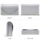 Ladies Frosted Satin Evening Clutch Purse Bag Crossbody Handbags Party Prom Wedding Envelope