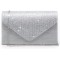 Ladies Frosted Satin Evening Clutch Purse Bag Crossbody Handbags Party Prom Wedding Envelope