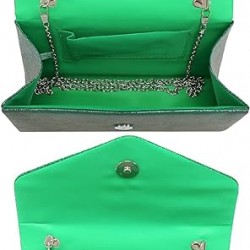 Women's Evening Bag Party Clutches Wedding Purses Cocktail Prom Handbags with Frosted Glittering