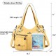 Wallet and handbag Women's handbag One shoulder top handle shoulder bag Hobo bag Fashion washed leather wallet