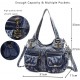 Wallet and handbag Women's handbag One shoulder top handle shoulder bag Hobo bag Fashion washed leather wallet