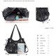 Wallet and handbag Women's handbag One shoulder top handle shoulder bag Hobo bag Fashion washed leather wallet